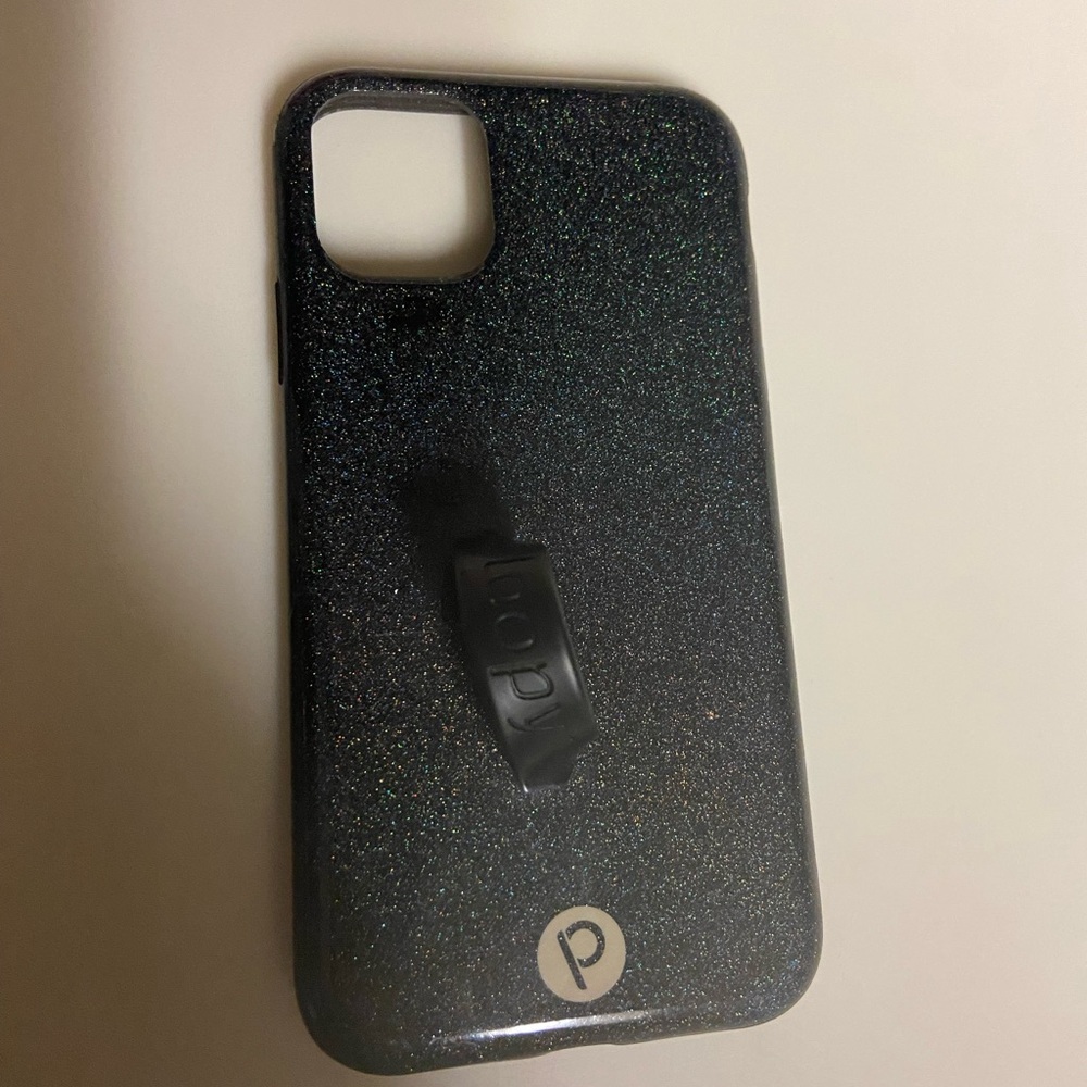 Black sparkly loopy for iPhone X